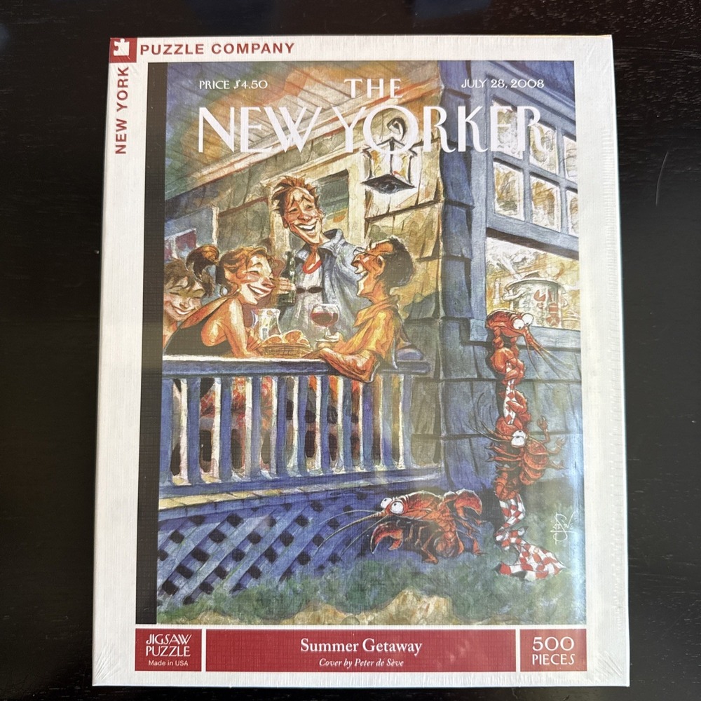 Summer Getaway The New Yorker Cover 500 Piece Jigsaw Puzzle Lobster Fun NYPC New